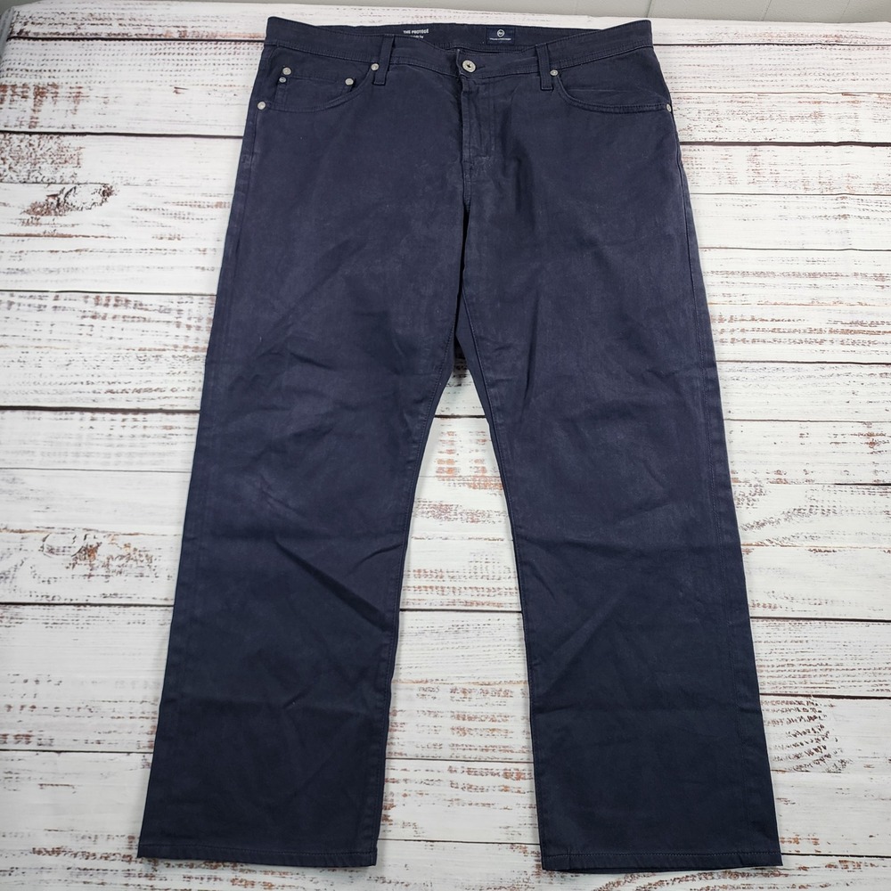 AG Adriano Goldschmied The Protege Pants Mens 38x34 Navy SUD Straight Stretch